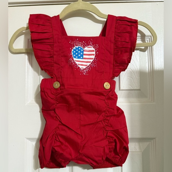New Sweetheart Ruffle Bubble Romper - Picture 1 of 7